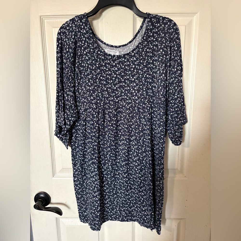 Green Coast Blue & White Floral Dress